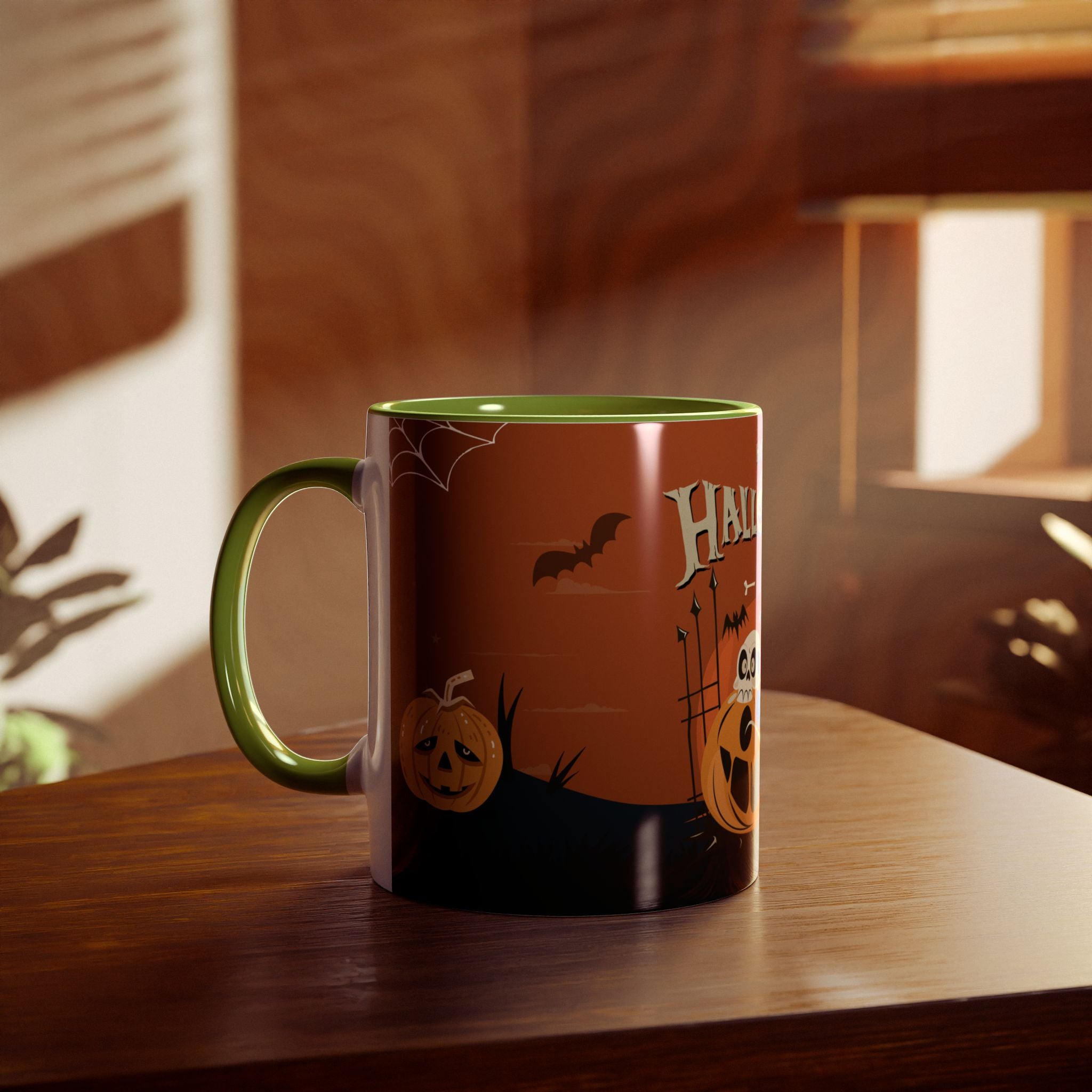 Happy Halloween with Pumpkin | Two-Tone Coffee Mugs